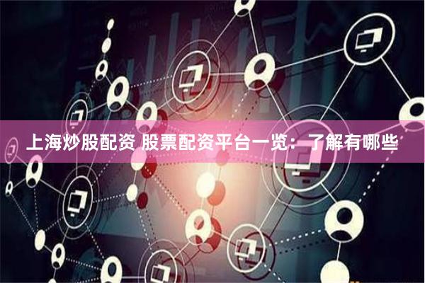 上海炒股配资 股票配资平台一览：了解有哪些